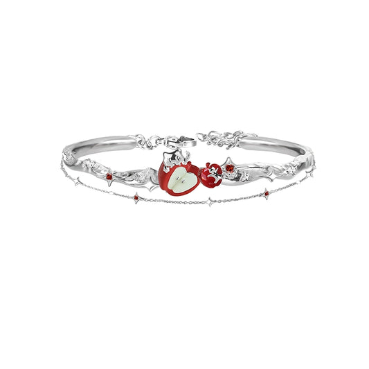 Sliced apple double layer bracelet
