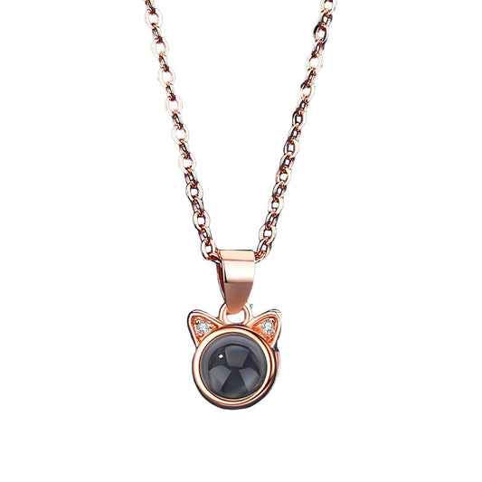 Collar de gato con proyección de fotos 