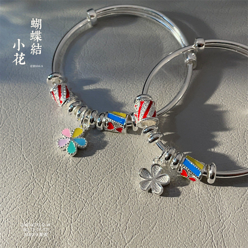 China A pair of colorful roller flower bracelets for children