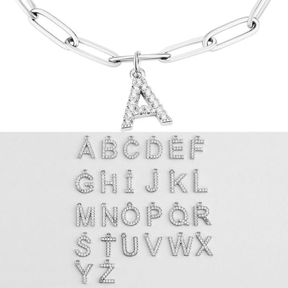 Pulsera con alfabeto de moissanita 