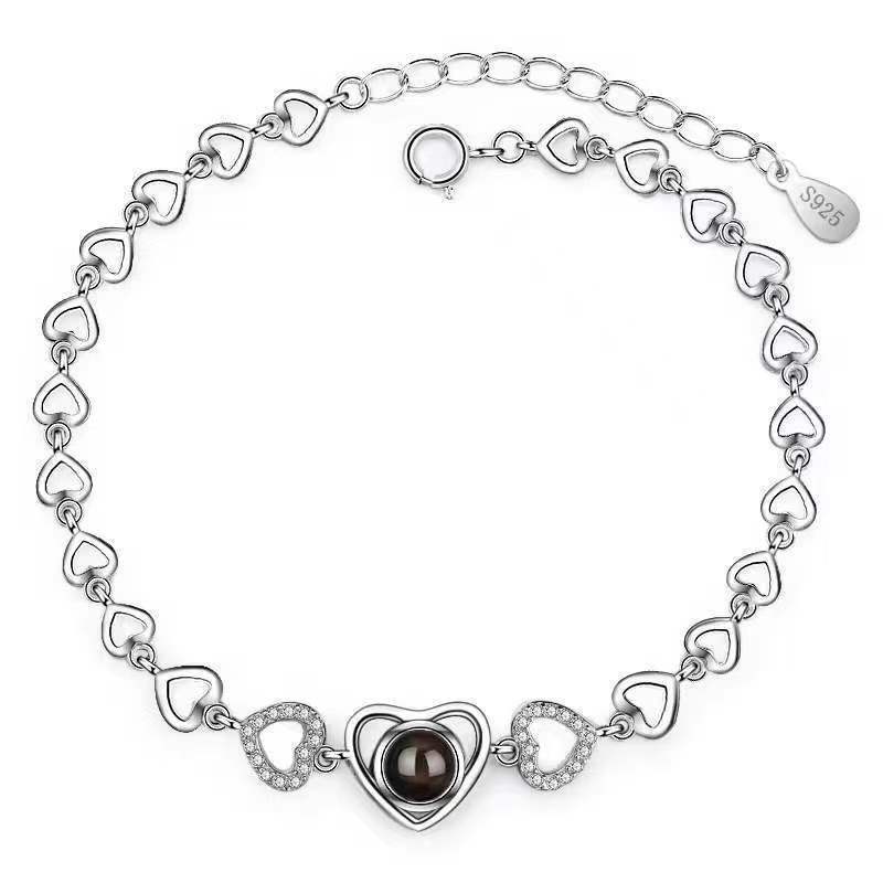 Pulsera de proyección de fotos en forma de corazón 