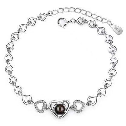 Pulsera de proyección de fotos en forma de corazón 