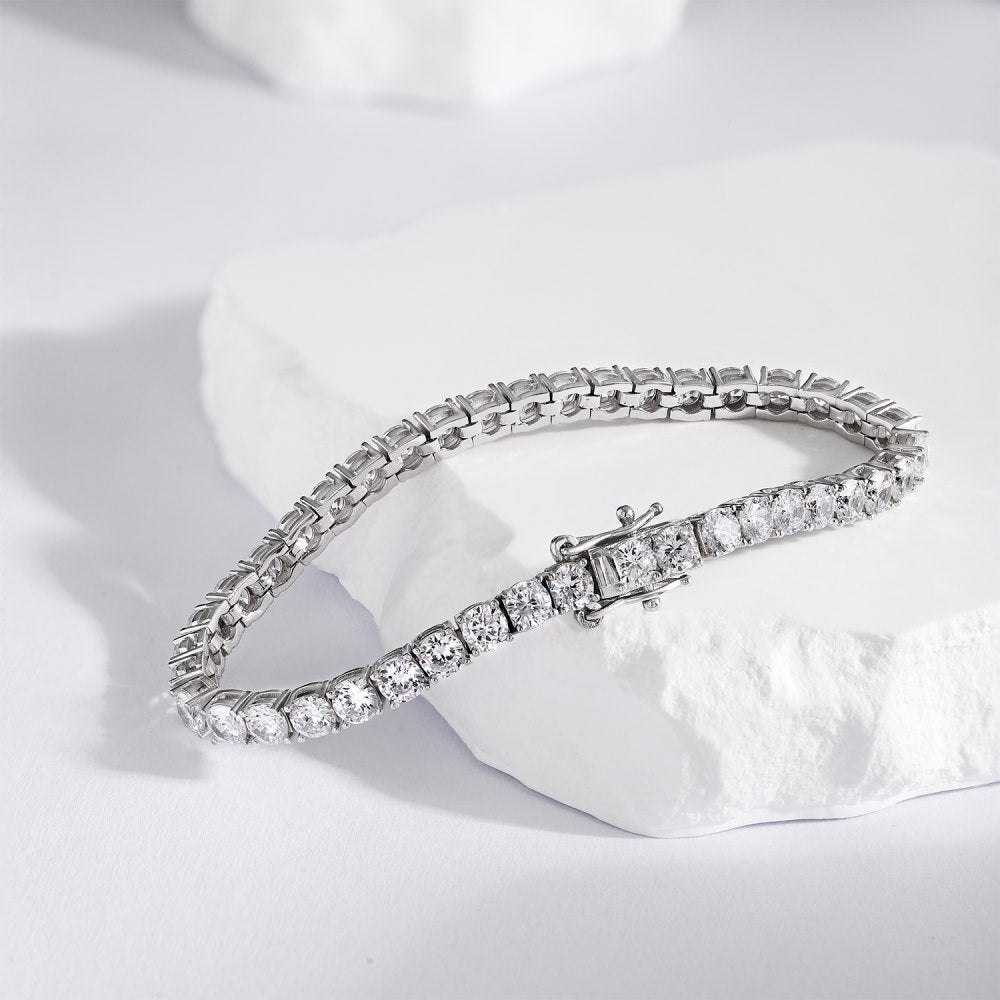 Pulsera de circonitas de hilera completa