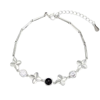 Pulsera de trébol de cuatro hojas con proyección de fotos 