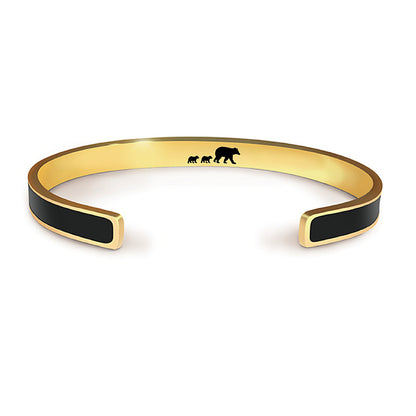 Laser Engraved Oil-Dripping Gold Bracelet