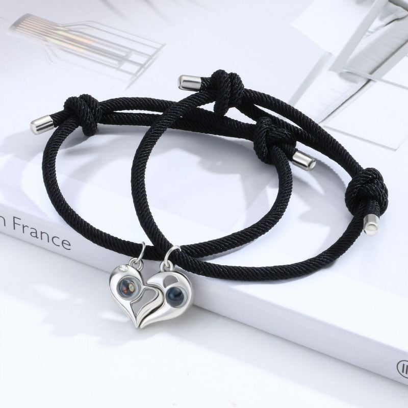 Photo Projection Love Couple Bracelet