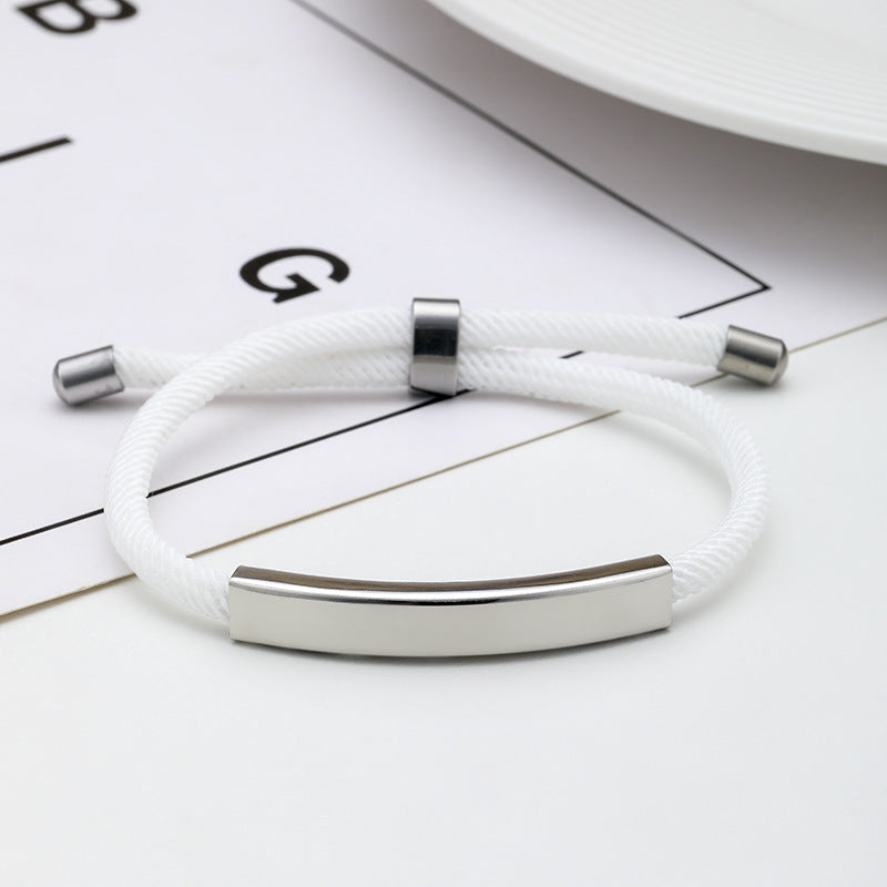 Pulsera trenzada grabada con láser