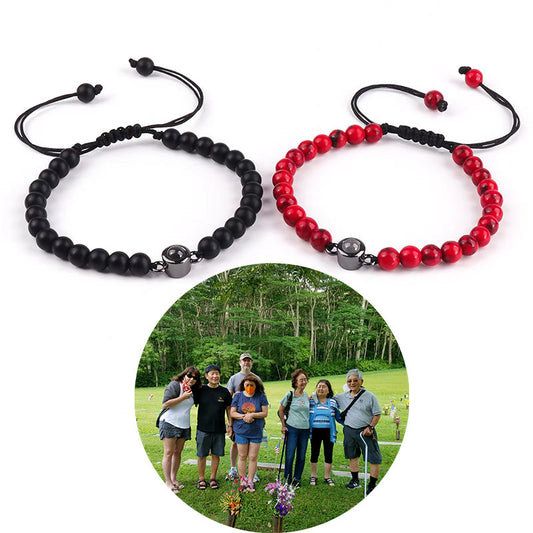 Pulsera turquesa con proyección de fotos 