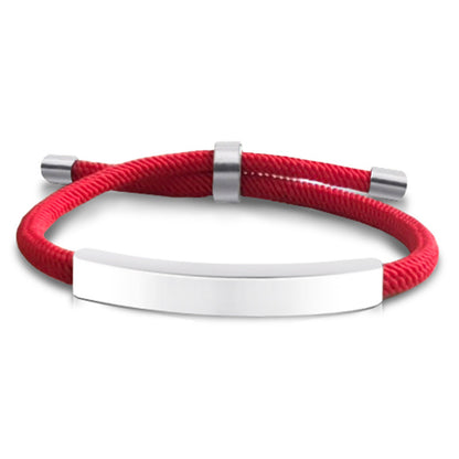 Pulsera trenzada grabada con láser