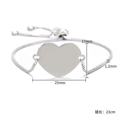 DIY engraved heart bracelet