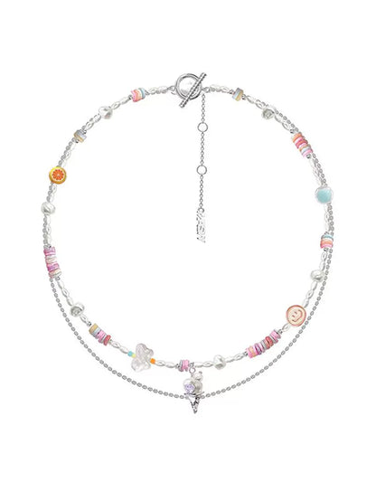 Hermoso collar de color caramelo 