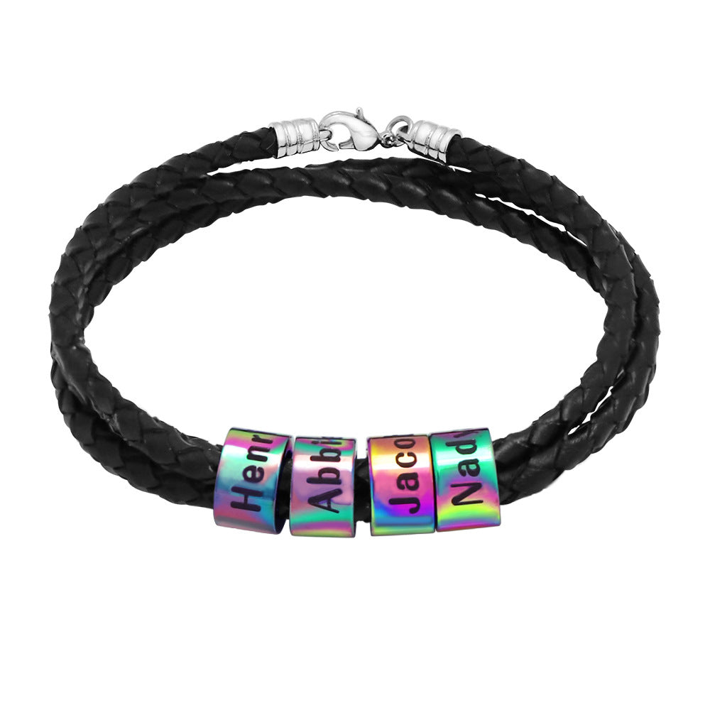 Joyería de cuerda trenzada con nombre del alfabeto DIY 