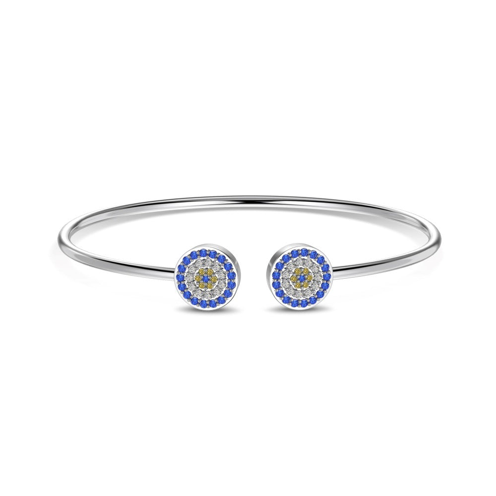 Pulsera de circonita de ojo de diablo moderna y de moda.