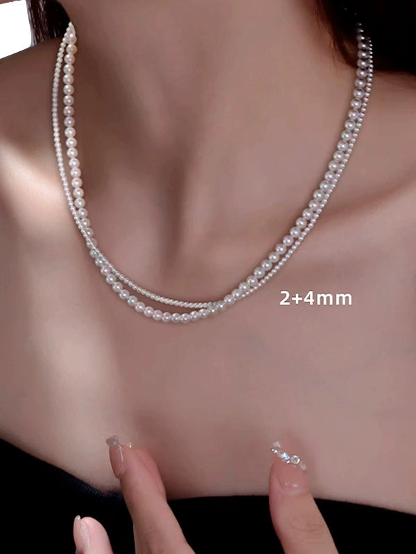 Highlight gray pearl necklace