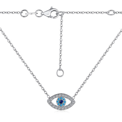 Collar con colgante de ojo de diablo de circón con personalidad de moda