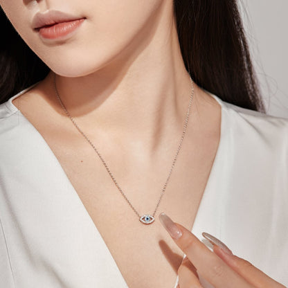 Collar con colgante de ojo de diablo de circón con personalidad de moda