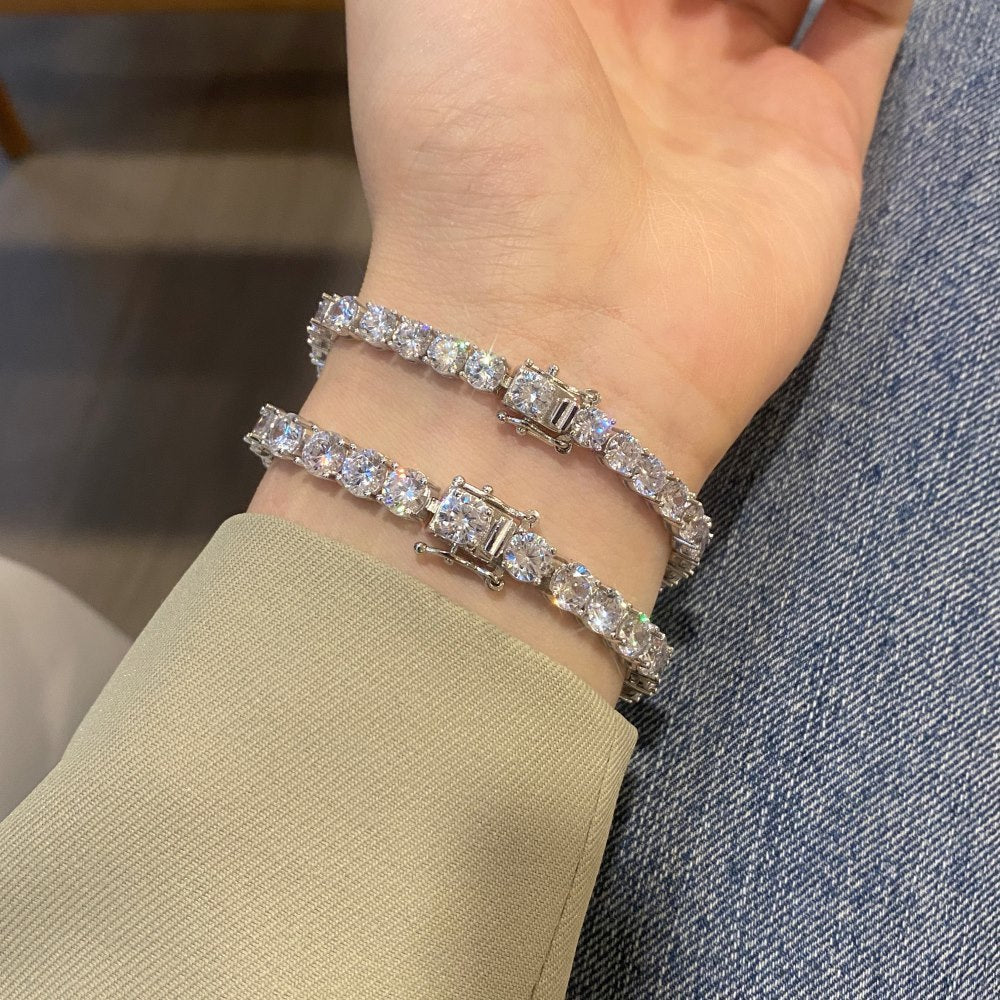 Pulsera de circonitas de hilera completa
