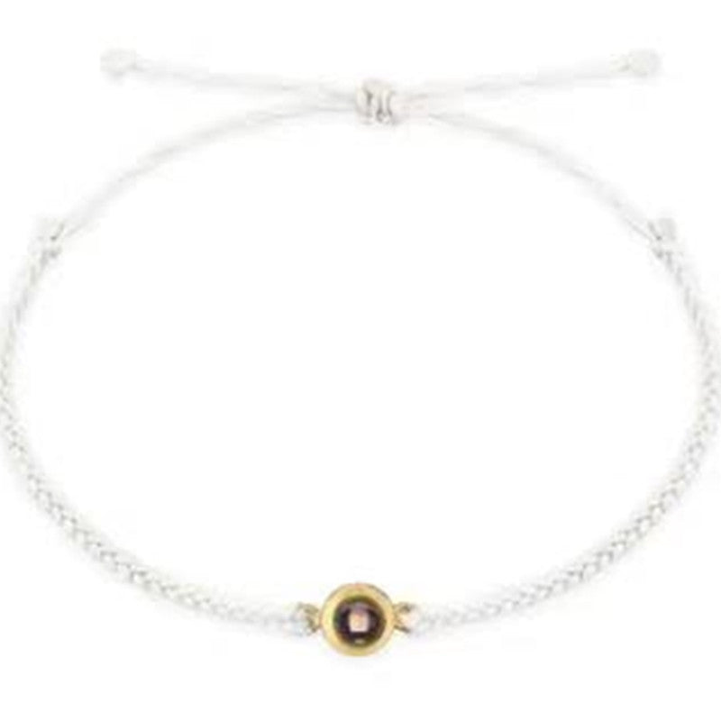 Pulsera de cuerda tejida con proyección de fotos 