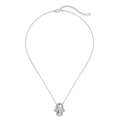 Collar de circón con palma y personalidad de moda