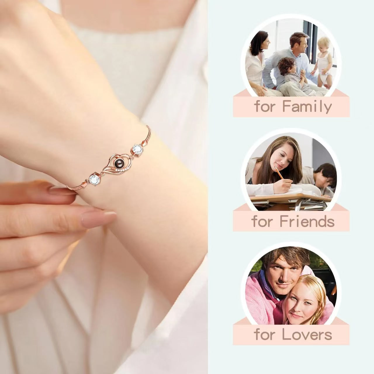 Love photo projection bracelet