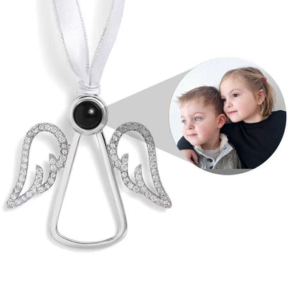 Photo Projection Angel Wings Necklace
