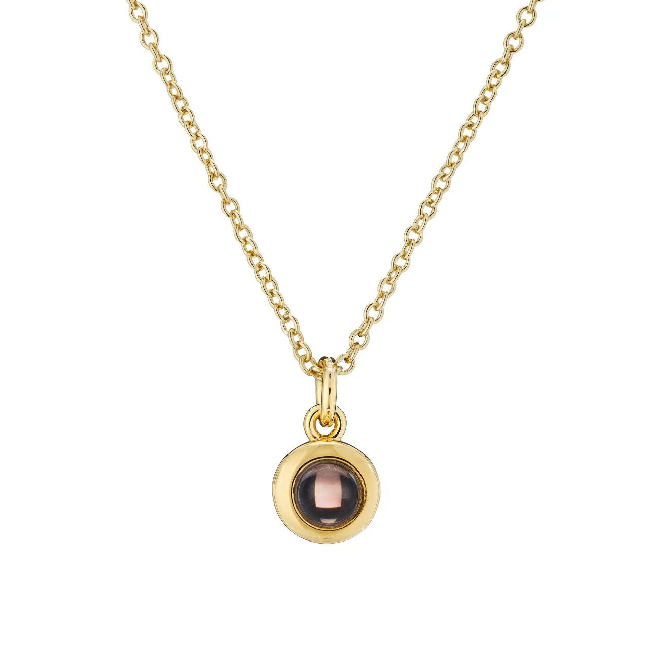 Photo projection pendant necklace