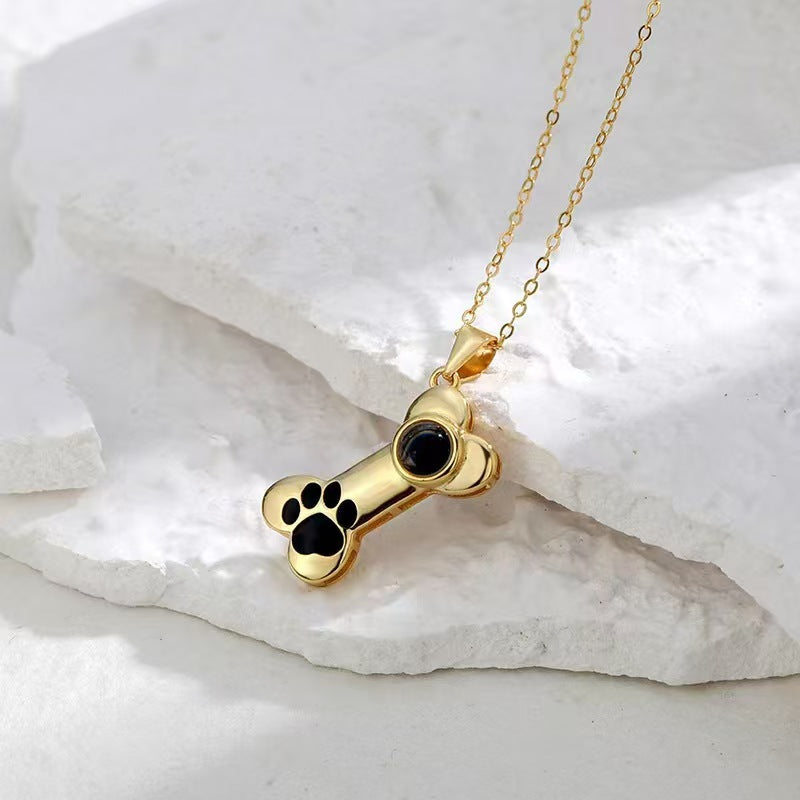 Photo projection pendant necklace