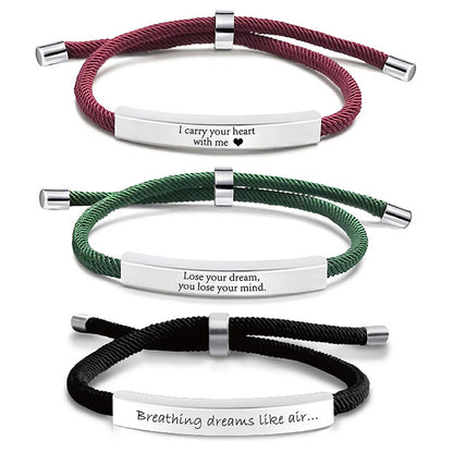 Laser Engraved Braided Bracelet(customizable)