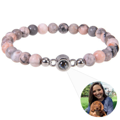 Pulsera de piedra natural con proyección fotográfica