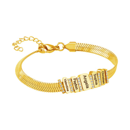 flat snake alphabet bracelet