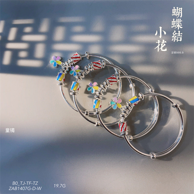 China A pair of colorful roller flower bracelets for children