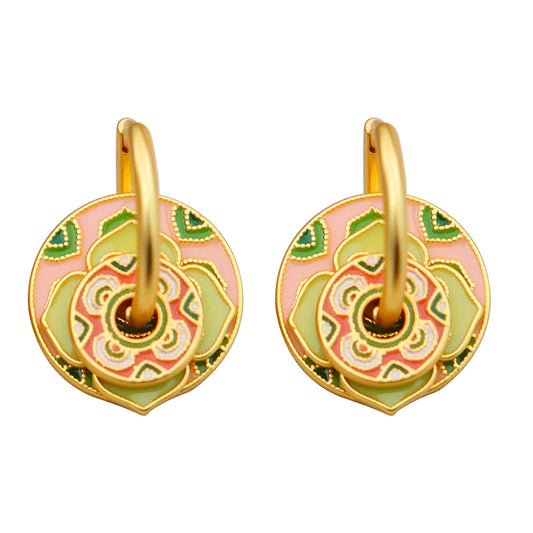 Pendientes de estilo antiguo oriental de estilo étnico exquisito.