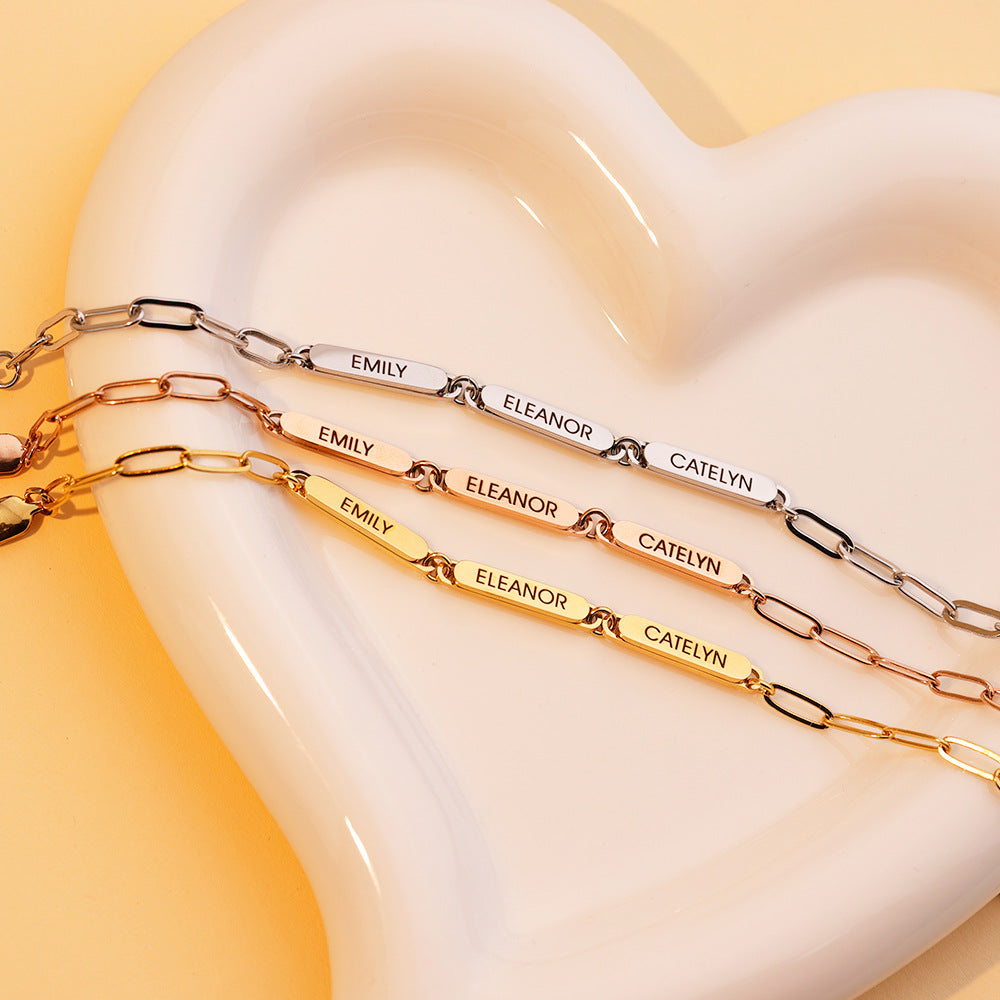 Engraved custom fashion bracelet