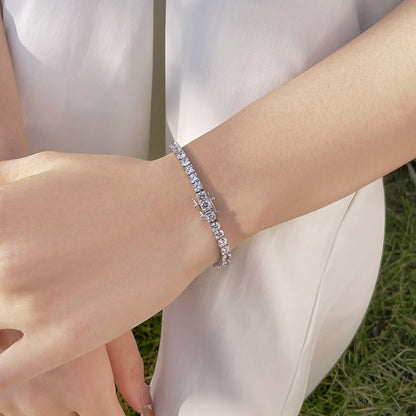 Pulsera de circonitas de hilera completa