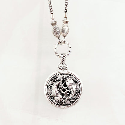 Colgante de plata de ley de estilo chino 