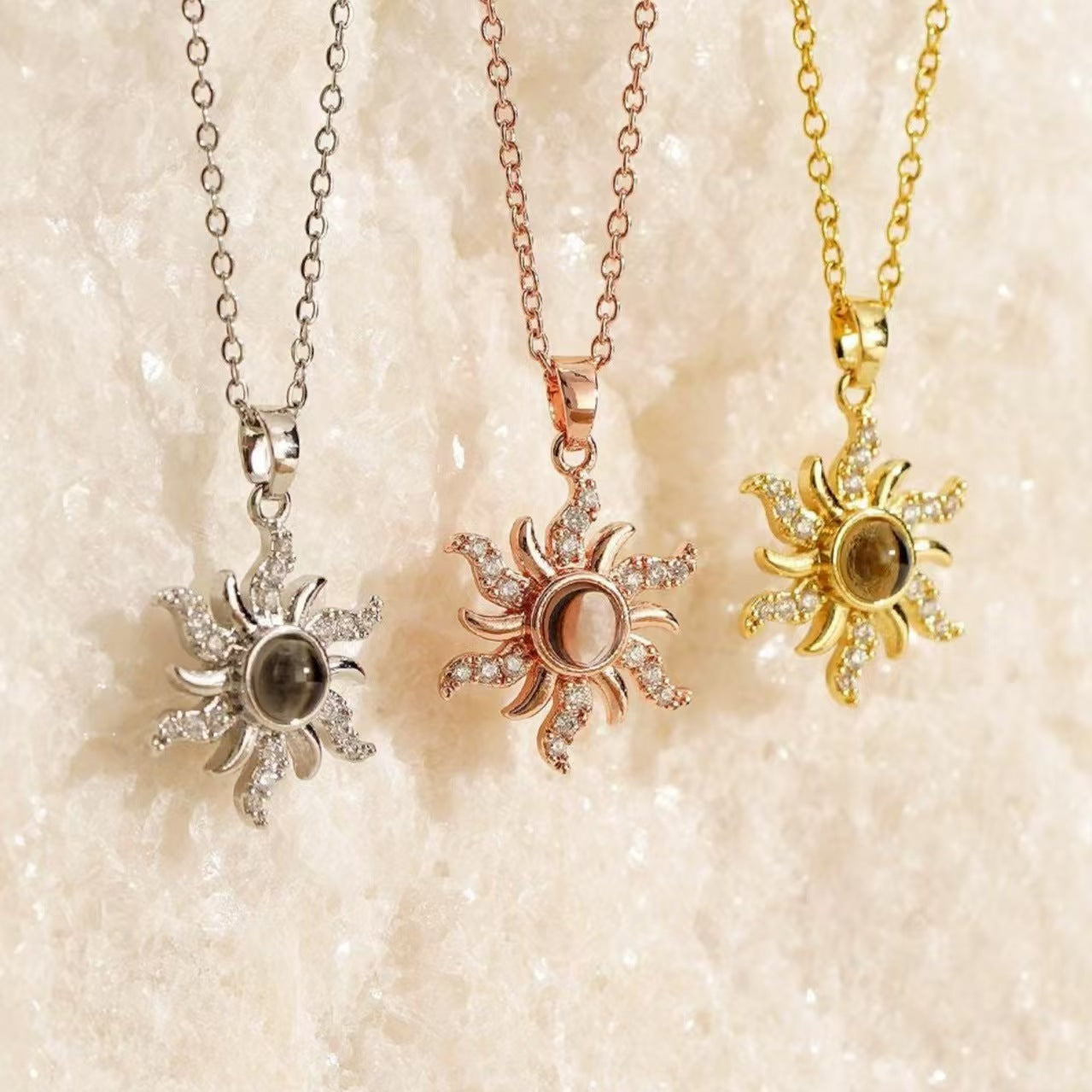 Photo projection necklace