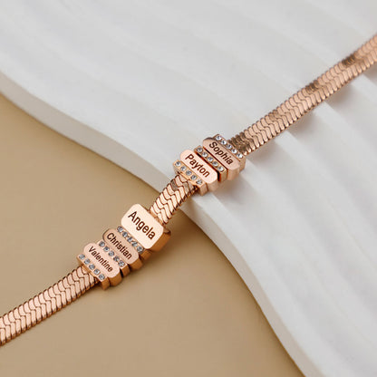 flat snake alphabet bracelet