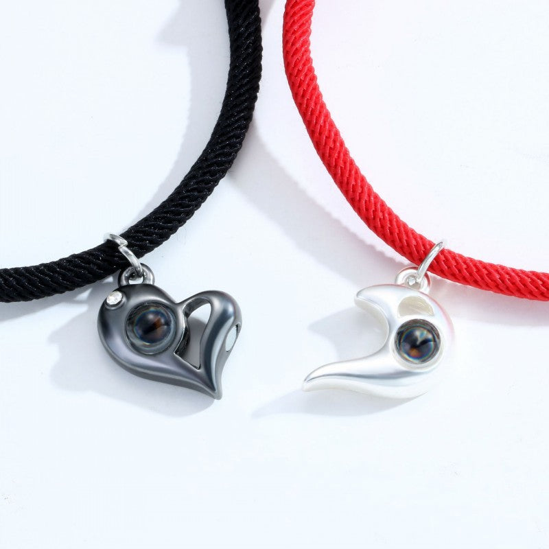 Photo Projection Love Couple Bracelet