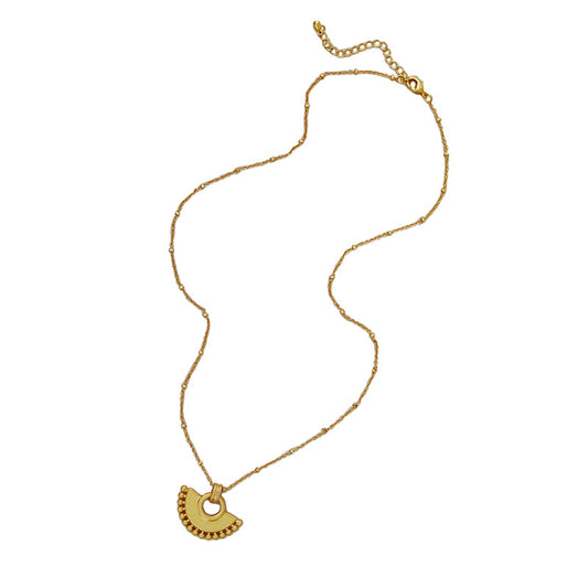 Retro Chinese style personalized fan necklace for women