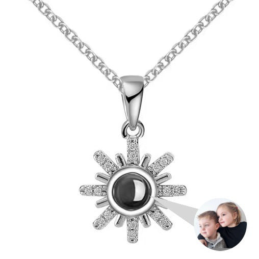 Photo Projection Snowflake Necklace