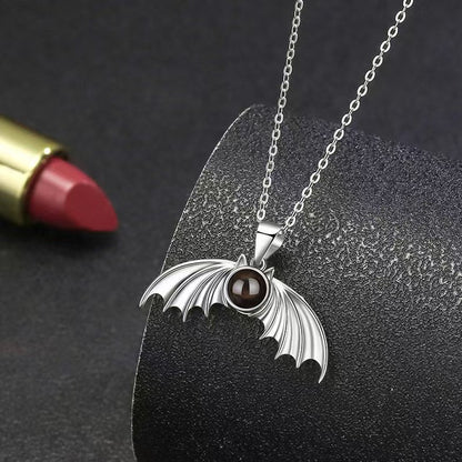 Photo Projection Bat Necklace