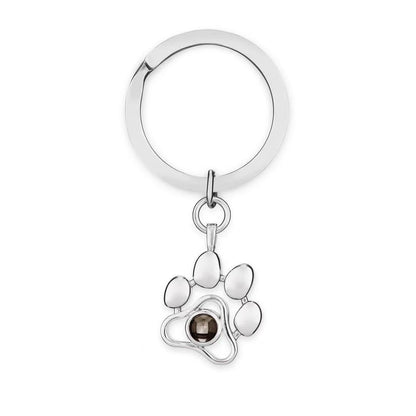 Photo projection dog paw necklace