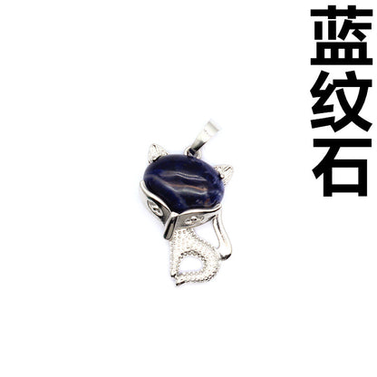 Ancient style little fox crystal pendant