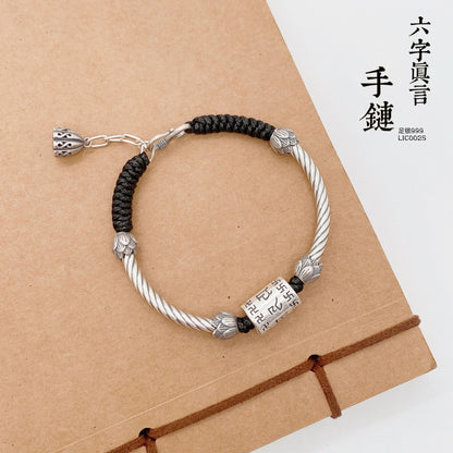 Pulsera de cuerda trenzada tibetana de la suerte