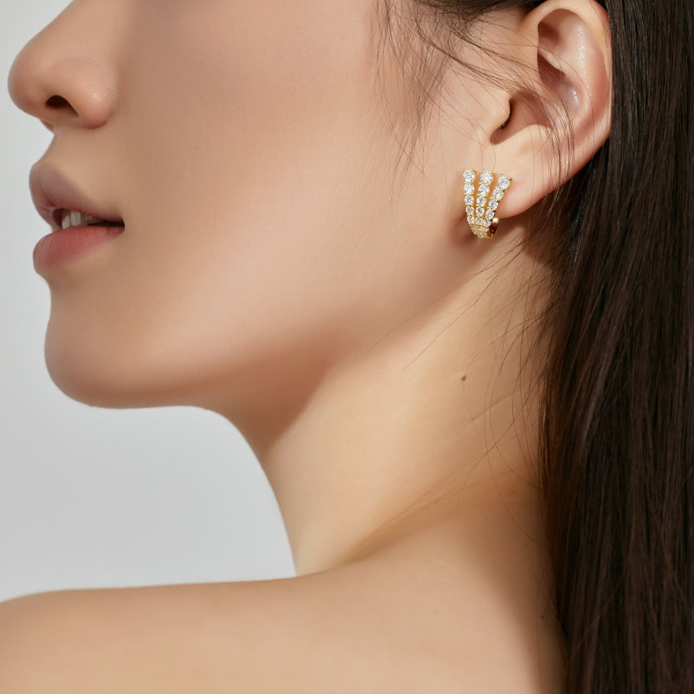 Pendientes en forma de U con personalidad de moda juvenil