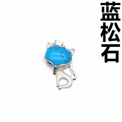 Ancient style little fox crystal pendant