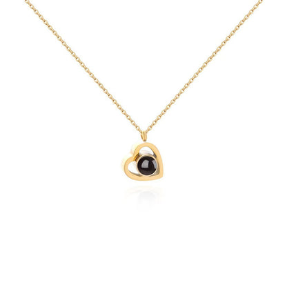 Photo Projection Heart Necklace