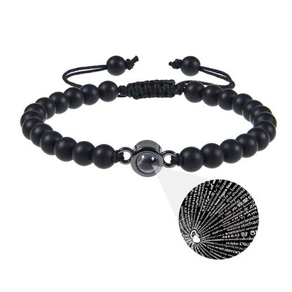 Sandstone projection photo bracelet