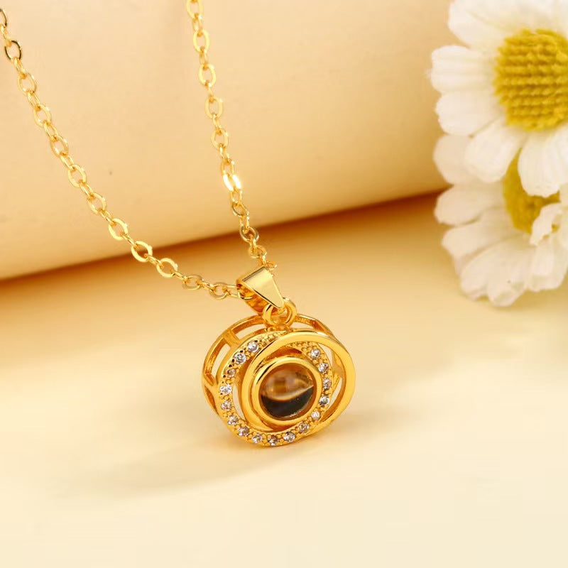 Photo projection necklace