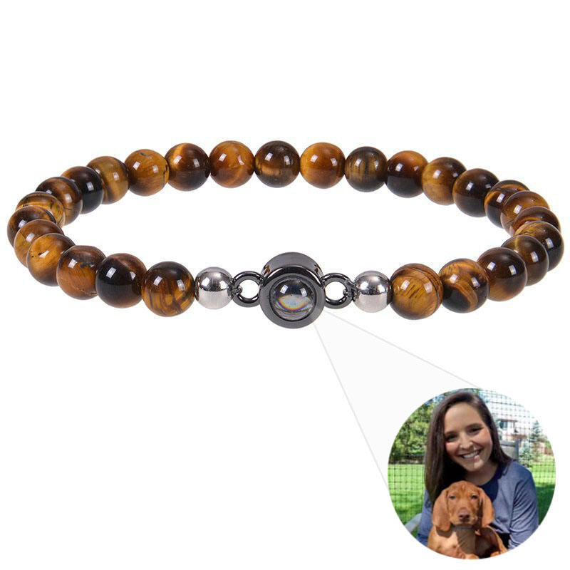 Pulsera de piedra natural con proyección fotográfica